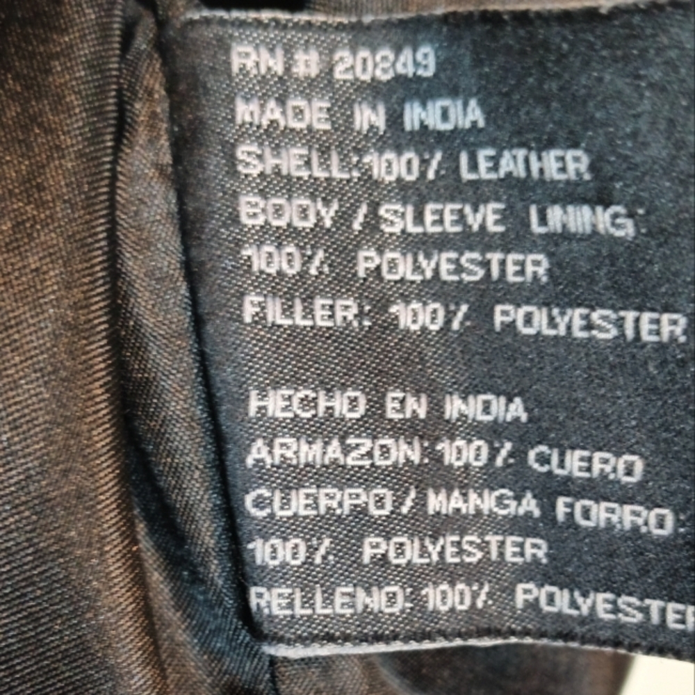Phase 2 Men's Leather Biker's Vest - Picture 4 of 4